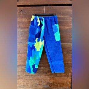 Towel pants blue camouflage